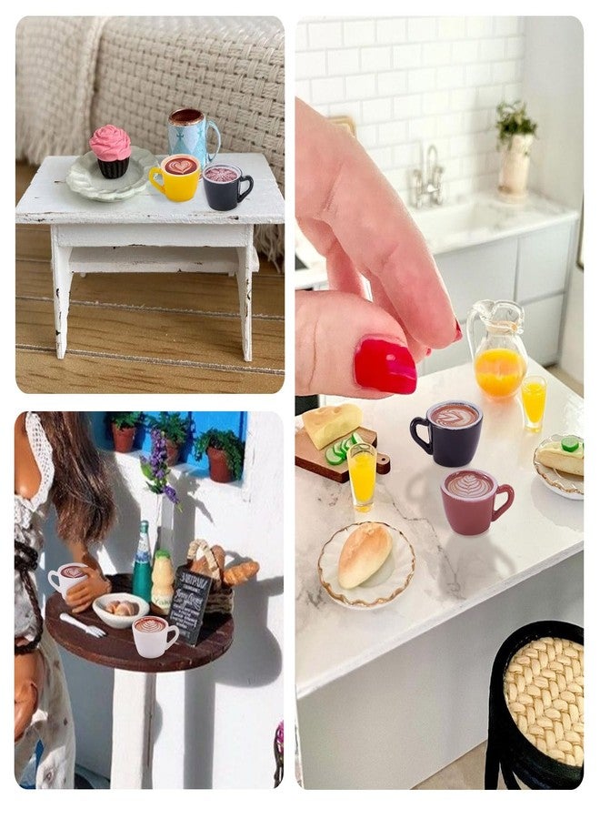 Craftdady 24pcs Coffee Cups Micro Landscape Dollhouse Miniature Coffee Cups Miniature Kitchen Set Cute Resin Tableware Drink Beverage for Micro Landscape Party Decorations 26x20 mm - Image 2
